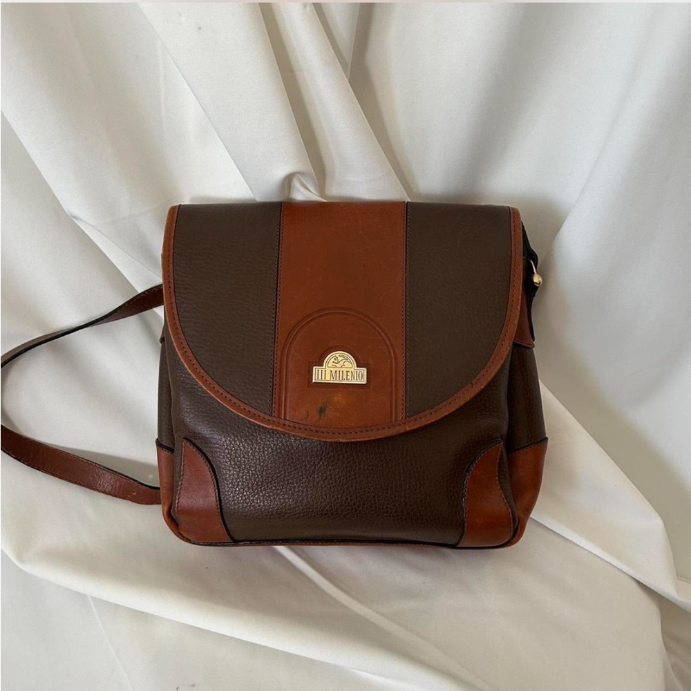 III Mileno Leather Brown shoulder bag. - Picture 4 of 11
